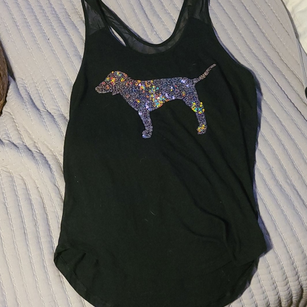 Like new! PINK sparkle tank top